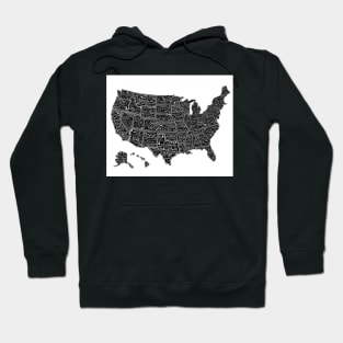 United States Map Hoodie